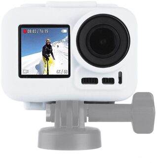 Grens Frame Zachte Siliconen Case Beschermhoes Sport Camera Accessoires Siliconen Beschermhoes voor Dji Osmo Accessoires wit