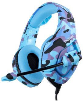 Grensoverschrijdende onikuma oortelefoon K1 camouflage oortelefoon pc PS3 PS4 game headset Xbox Op Blauw