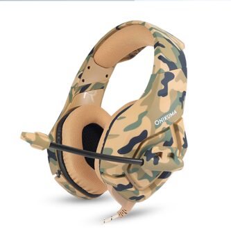 Grensoverschrijdende onikuma oortelefoon K1 camouflage oortelefoon pc PS3 PS4 game headset Xbox Op Rood