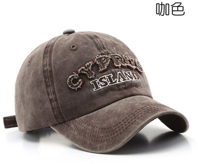 Grensoverschrijdende Retro Gewassen Oude Brief Borduurwerk Gebogen Rand Cap Trendy Mannen Outdoor Sport Baseball Cap see chart
