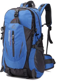 Grensoverschrijdende Stijl 30L Bergbeklimmen Huishoudens Pakket Reizen Rugzak Waterdicht Grote Capaciteit Backp blauw