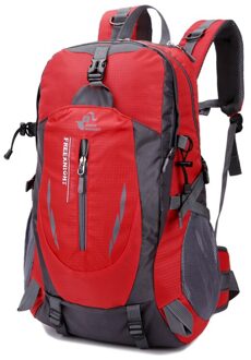 Grensoverschrijdende Stijl 30L Bergbeklimmen Huishoudens Pakket Reizen Rugzak Waterdicht Grote Capaciteit Backp rood