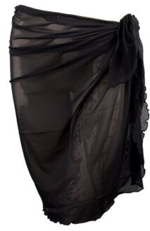 Greta Basic Mesh Sarong Zwart,Blauw - One Size