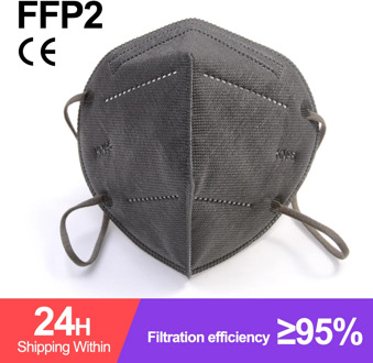 Grey CE FFP2 Mask 5 Layers Respirator Dust Kn95Mask Face Safety Protective KN95 Masks Mouth Filter Reusable FPP2 FPP3 FFP3
