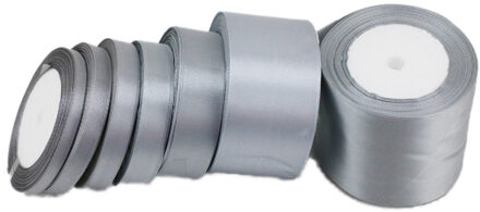 Grey Satin Lint Cadeaupapier Kerstmis Linten 15mm-22meters