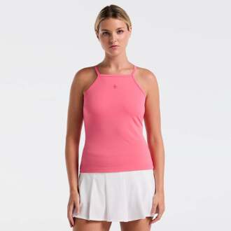 Grid Jacquard Tanktop Dames-Pink roze - XS