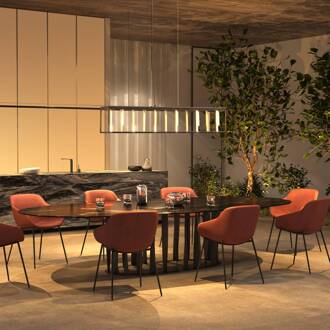 Grid LED hanglamp, metaal, afstandsbediening, CCT, dimbaar zwart, goud, wit