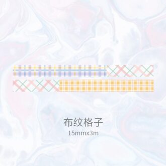 Grid Washi Pet Tape Japanse Papier Diy Planner Verse Leuke Heldere Tape Plakband Stickers Decoratieve Briefpapier Tapes 1