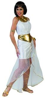 Griekse Godin kostuum Adesta Wit - Transparant