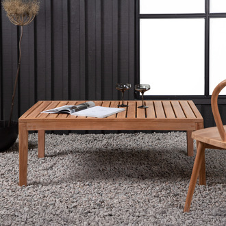 Griffin teakhouten tuin salontafel - 110 x 40 cm Bruin