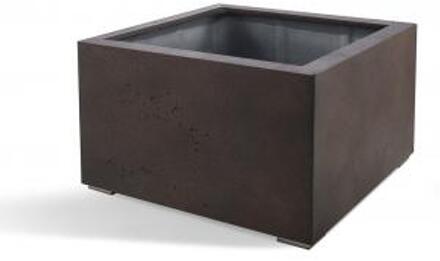 Grigio plantenbak Low Cube L roestig metaal betonlook