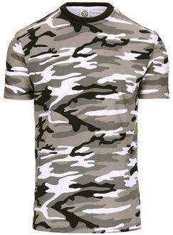 Grijs camouflage t-shirt korte mouw 2XL