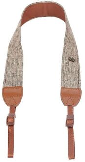 Grijs En Zwart Comfortabel En Koel Puur Katoen Lederen Slr Camera Strap Universal Opknoping Nek Camera Strap bruin