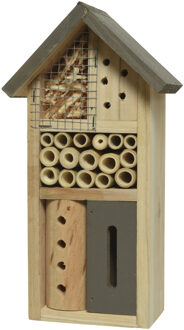 Grijs insectenhotel huisje 26 cm - Insectenhotel