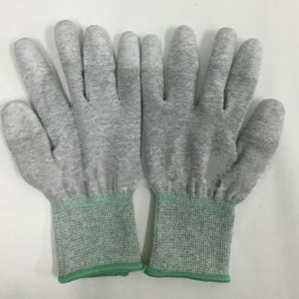 Grijs PU wanten handschoenen Vingertop nylon gecoate beschermende handschoenen Ademend antislip Veiligheid Handschoenen Werkplek Supplies medium