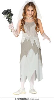 Grijs spook bruid kostuum voor meisjes - 122/134 (7-9 jaar) - Kinderkostuums