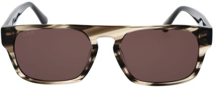 Grijze Acetaat Zonnebril Grijs - One Size