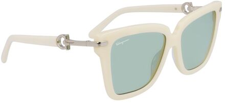 Grijze Acetaat Zonnebril - maat Grijs