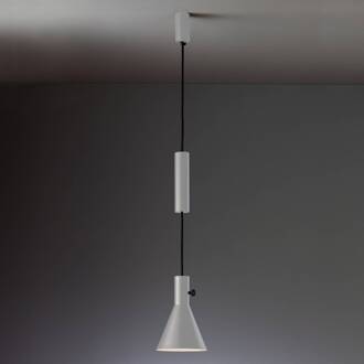 Grijze designer led hanglamp Eleu grijs, zwart
