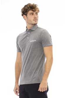 Grijze Katoenen Polo voor Mannen Grijs