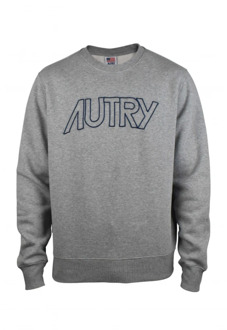 Grijze Katoenen Sweatshirt met Logo Autry , Gray , Heren - 2Xl,L,M