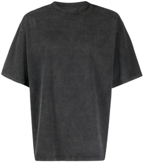 Grijze Katoenen T-shirt met Geborduurde Achterletters Axel Arigato , Gray , Heren - L,S