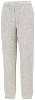 Grijze Katoenmix Jogger Broek New Balance , Gray , Dames - S,Xs