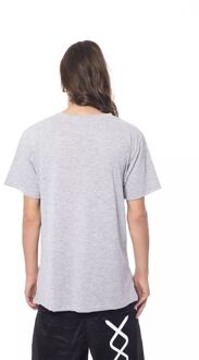 Grijze Korte Mouwen Graphic T-shirt - maat M Lichtgrijs