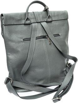 Grijze Leren Tas Grijs - One Size