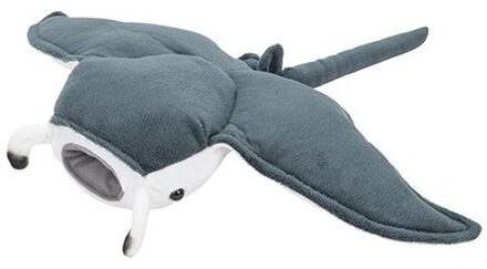 Grijze mantaroggen knuffels 43 cm knuffeldieren - Knuffel zeedieren Grijs