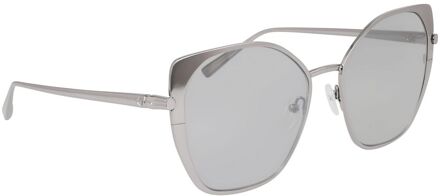 Grijze Metalen Zonnebril Grijs - One Size