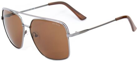 Grijze Metalen Zonnebril Grijs - One Size