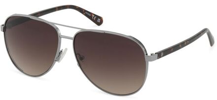 Grijze Metalen Zonnebril Grijs - One Size