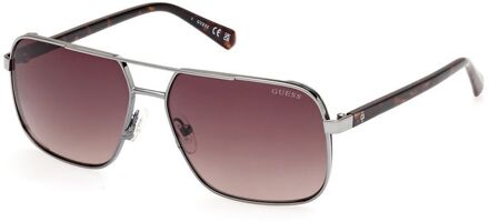 Grijze Metalen Zonnebril Grijs