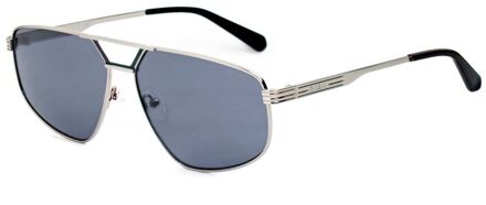 Grijze Metalen Zonnebril Grijs