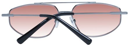 Grijze Metalen Zonnebril - maat Grijs