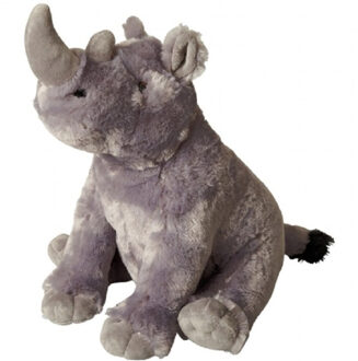 Grijze neushoorn knuffel 30 cm knuffeldieren - Knuffeldier Grijs