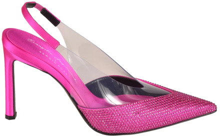 Grijze platte schoenen met hoge hak sandalen Sergio Rossi , Pink , Dames - 37 Eu,39 1/2 Eu,38 1/2 Eu,36 Eu,38 Eu,37 1/2 EU