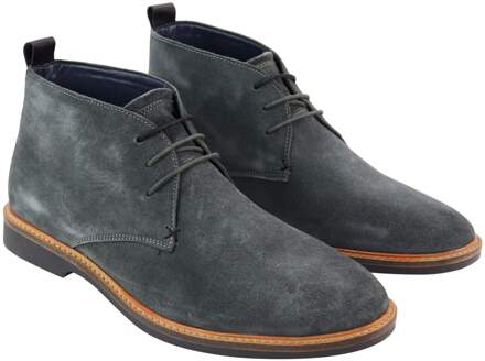 Grijze suède chukka-laarzen met veters voor heren Grijs - EU 47.5 / UK 12