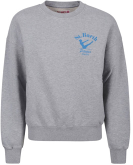 Grijze Sweater met Logo MC2 Saint Barth , Gray , Dames - S,Xs
