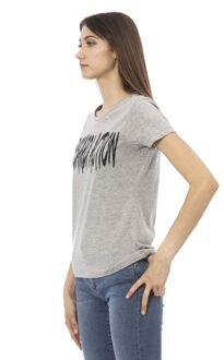 Grijze T-shirt met korte mouwen Grijs