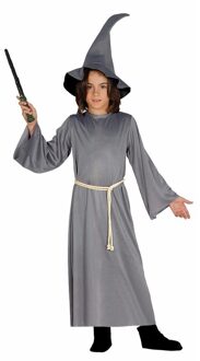 Grijze tovenaars cape voor kinderen