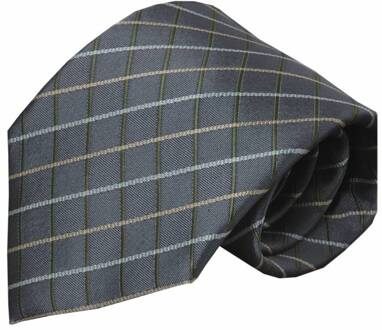 Grijze zijden stropdas Renate 01 groen