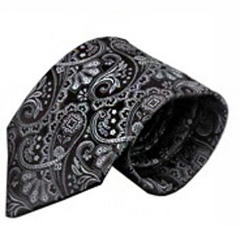 Grijze zijden stropdas VC55 grijs