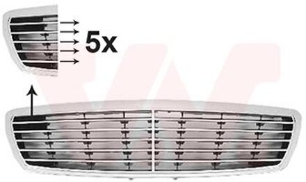 GRILL AVANTGARDE ZWART/Chrome