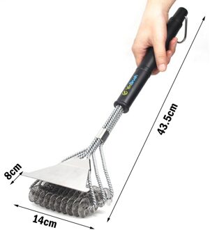 Grill Borstel En Schraper, Beste Bbq Cleaner, Perfecte Gereedschap Voor Alle Grill Soorten, Inclusief Weber, ideaal Barbecue Accessoires