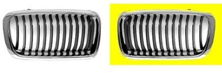 GRILL LINKS SIERROOSTER vanaf '99 ZWART/Chroom