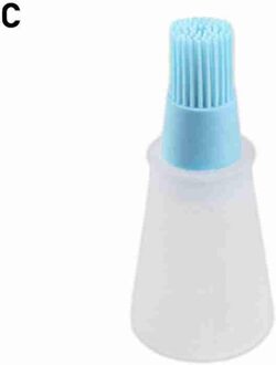 Grill Olie Borstels Siliconen Olie Fles Met Borstel Draagbare Barbecue Pannenkoek Tool Temperaturen Bakken Voor Huishoudelijke P4M4 blauw