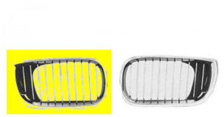 GRILL RECHTS vanaf 09/'01 (Chroom/Chroom/ZWART)