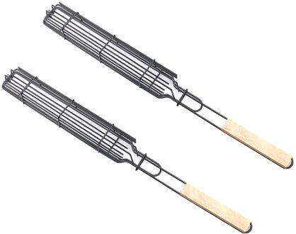 Grillen Mand Outdoor Bbq Rek Grill Mesh Lange Handvat Barbecue Mand Perfect Voor Grillen Groenten Aardappelen Karbonades Kabob